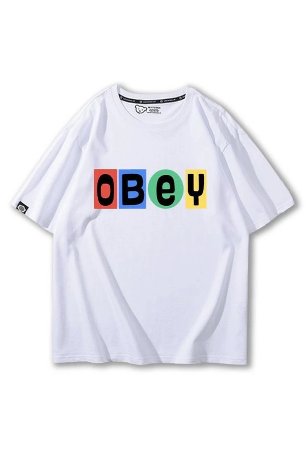 Bts Obey Printed T-Shirt, Oversized Unisex Tee Shirt Kids / Adult