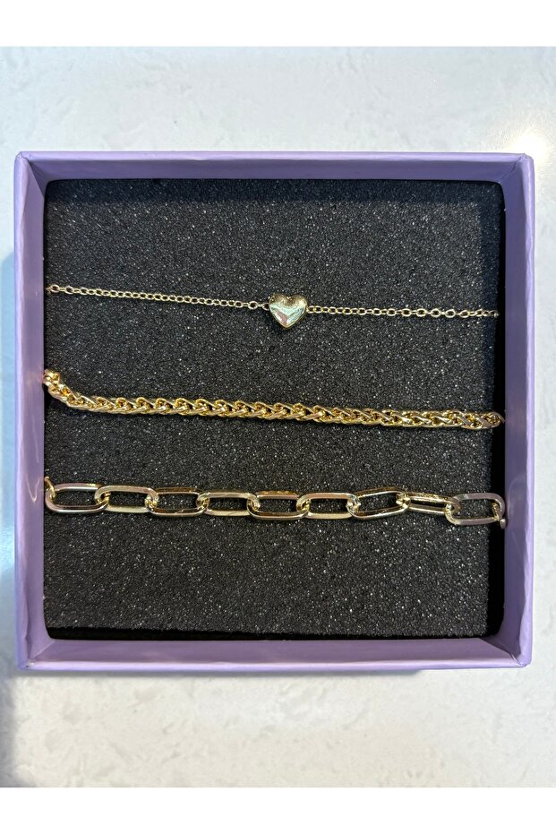 3 Pieces Gold Bracelet