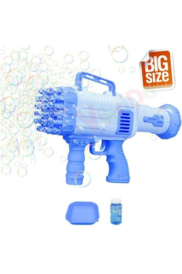 32-Hole Rocket Bubble Gun Machine for Kids – Battery Operated Bubble Blower with Tray