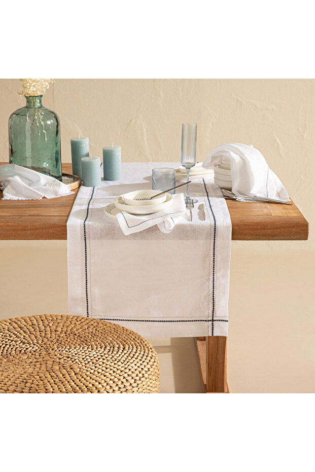 Ruban Runner Beyaz - 1