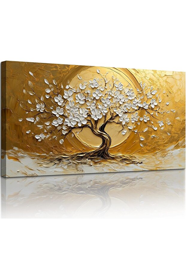 Sacred Tree Canvas Wall Art (50x100 cm Framed) – Spiritual Nature Artwork