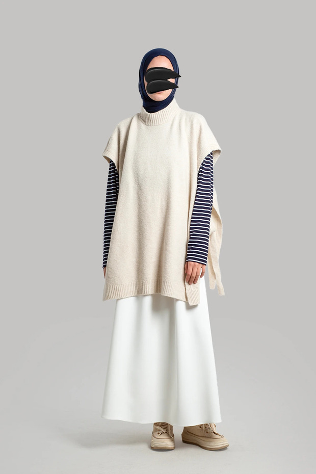 Krep Etek - Beyaz - 3