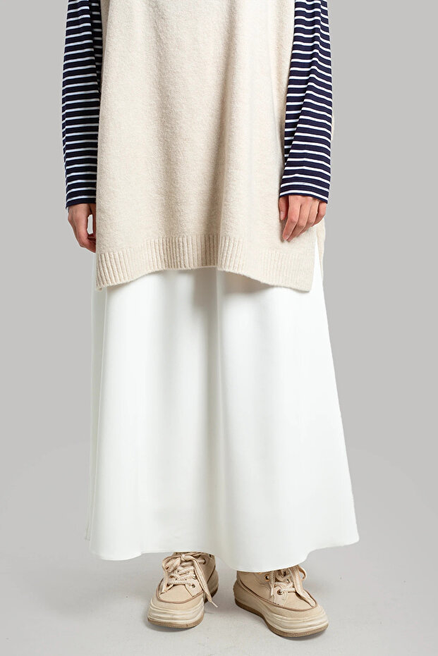 Krep Etek - Beyaz - 8