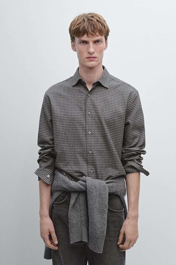 Regular fit kareli gömlek - 2