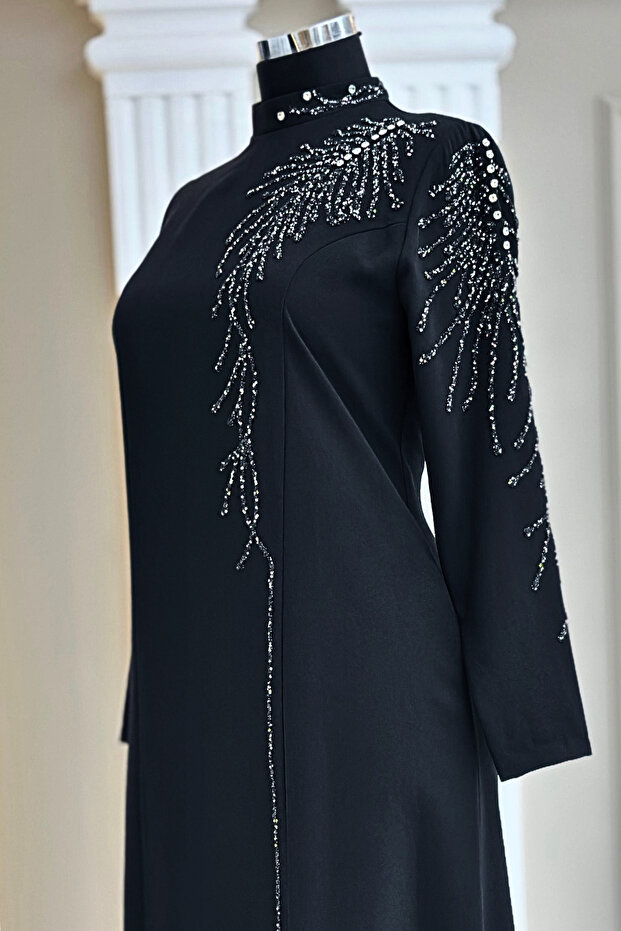 Elisa Abiye Elbise Siyah - 2