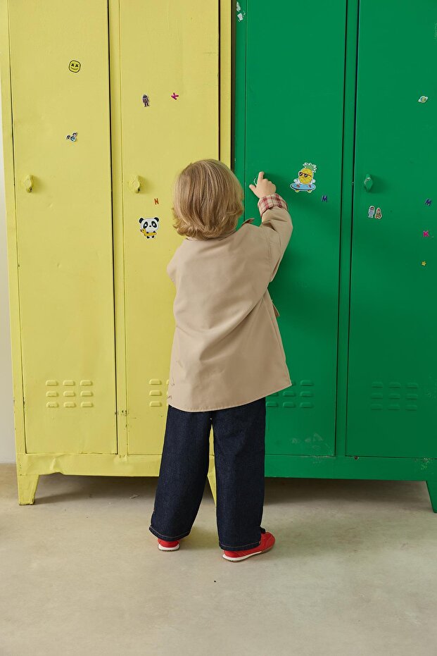 Çift Taraflı Trençkot - camel - 4