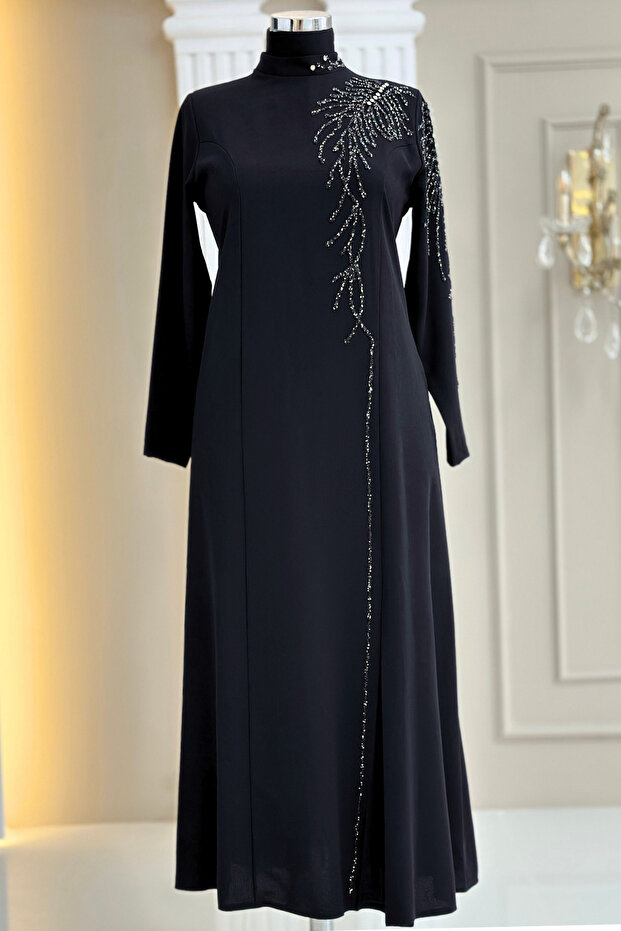 Elisa Abiye Elbise Siyah - 1