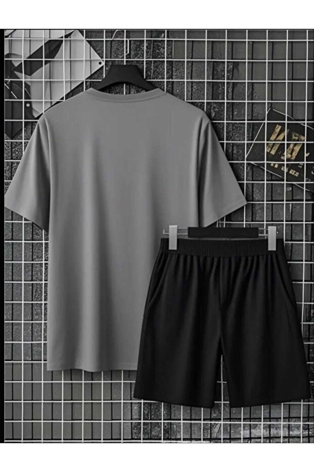 طقم شورت رجالي بنمط خطي - 2