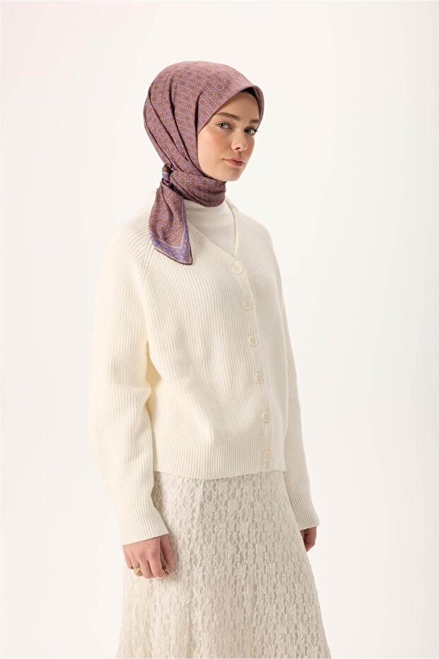 وشاح قطني ناعم رفيع بنمط المنك البنفسجي البني، غير قابل للانزلاق، قابل للتنفس، مقاس 90x90
