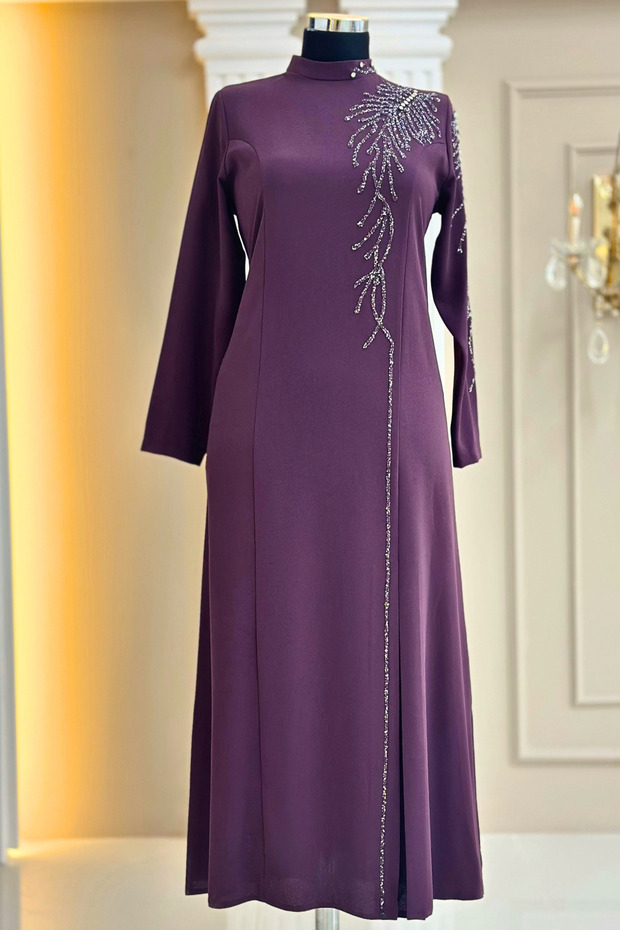 Elisa Abiye Elbise Violet - 1