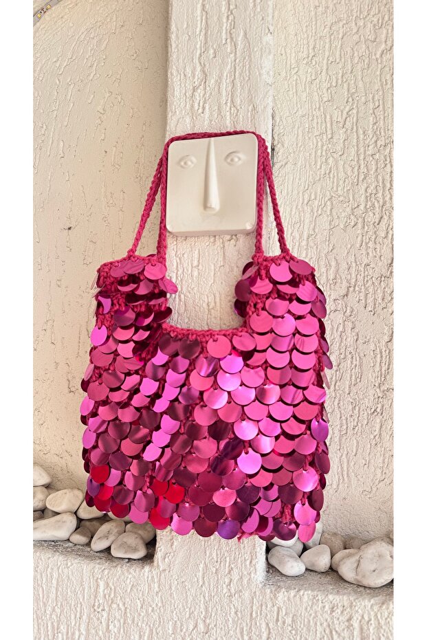 Pembe pullu çanta - 1