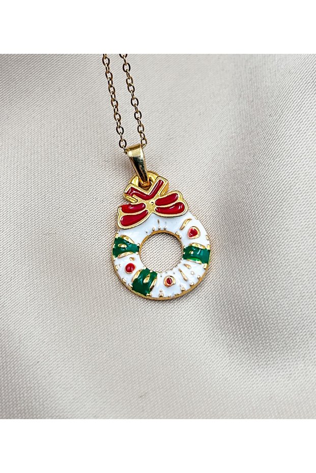 New Year Designed Charm Non-Tarnish Gold Color Steel Necklace - Women's Jewelry