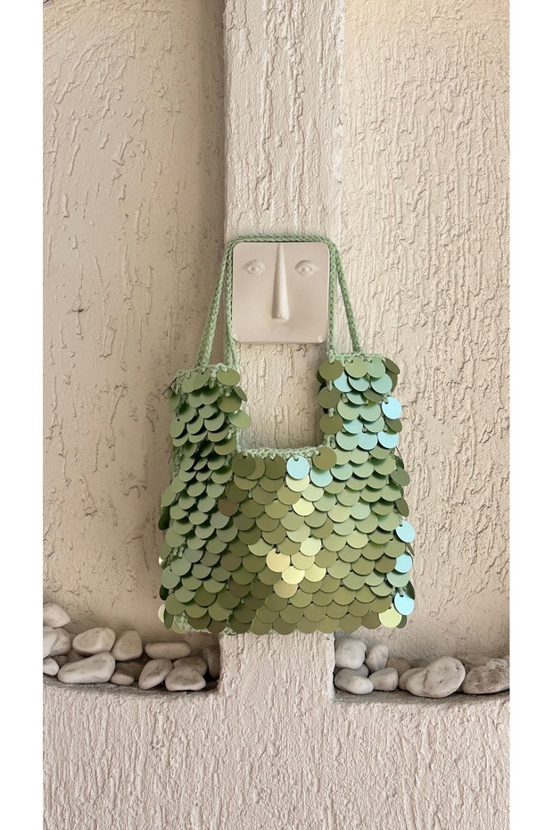 Yeşil pullu çanta - 3