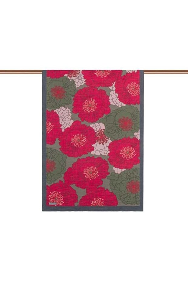 Patterned Tensoft Shawl - Hydrangea Basket Patterned - Cherry Gray - 2