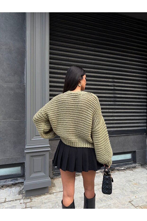 Kalın Örme Triko Kazak - 3