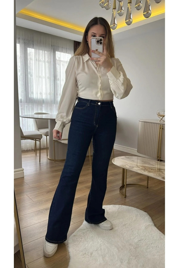 Çnr Flared Flare Women's Jeans Trousers New Hsn