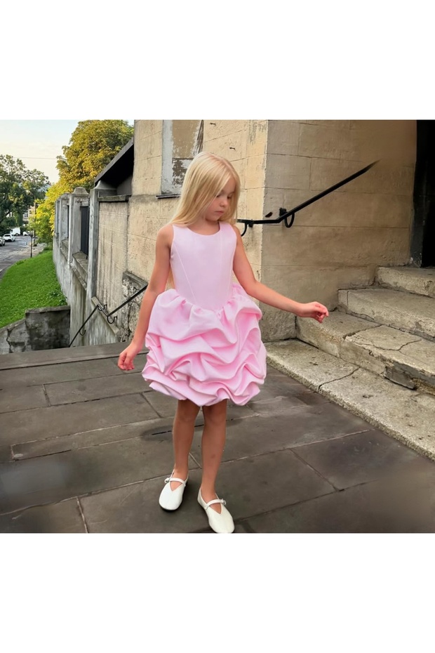 Bulut Model Kız Çocuk Elbisesi - 4