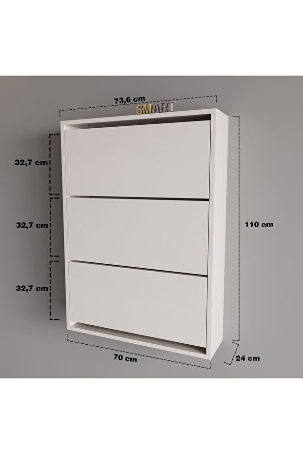 Düşer kapaklı ayakkabılık - 4