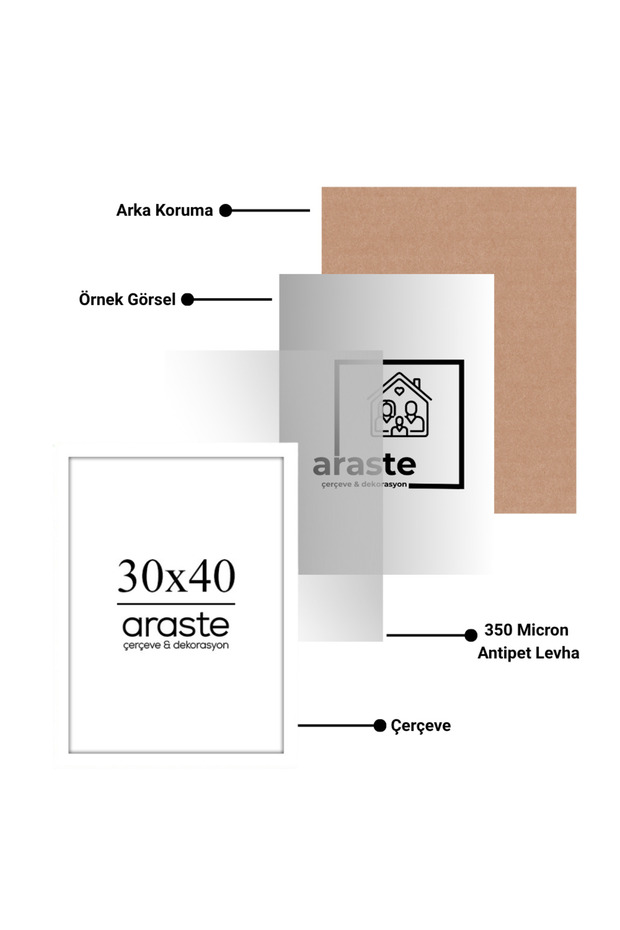 إطار 30x40 - إطار فارغ - إطار صور - إطار أبيض - إطار لوحة - إطار ملصق