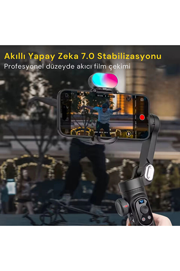 Smart X Pro Combo 3 Eksen Akıllı Telefon Gimbal Stabilizer (iOS & Android) - 5