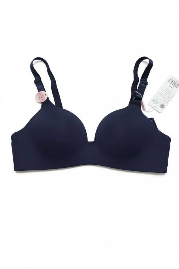 Best Umt Women's Micro Fabric Stitch-Free Padded Bra - Black / Beige / White / Navy Blue
