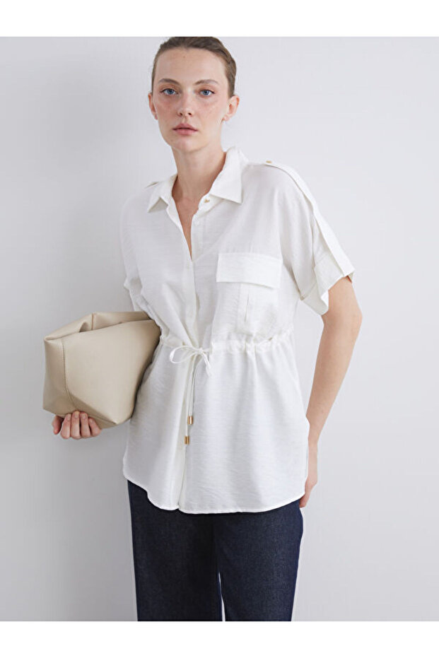Dobby Oversize Women's Shirt