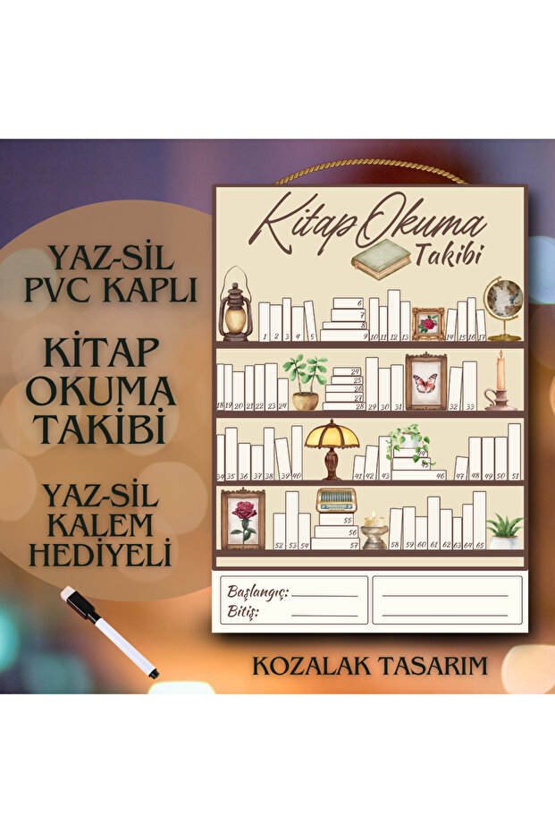 Book Reading Tracking Write-Erase Habit Chart Pvc-Coated One-Piece Banner 22*30 cm
