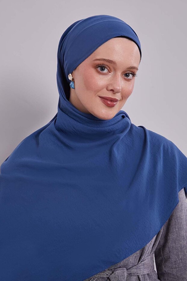 وشاح مربع من القطن النيلي كاز