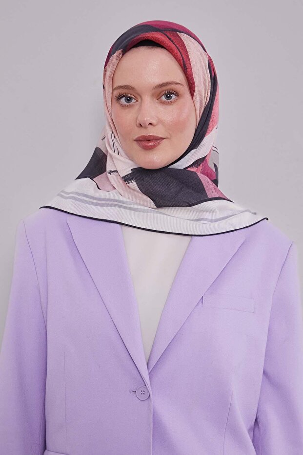 وشاح قطني بنمط تجريدي من إكرو - 3