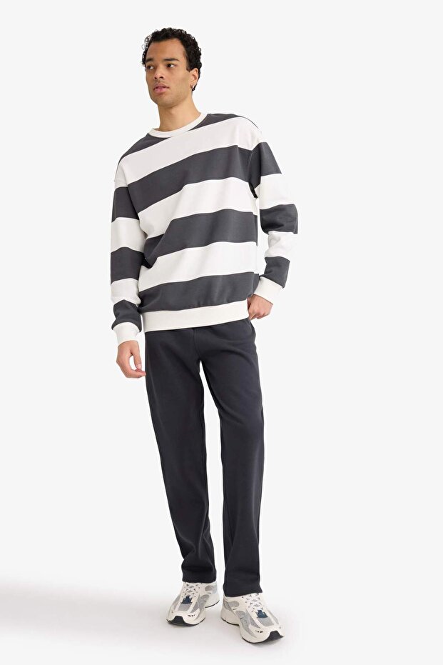 Regular Fit Beli Bağcıklı Düz Paça Eşofman Altı F0965AX25AU - 2