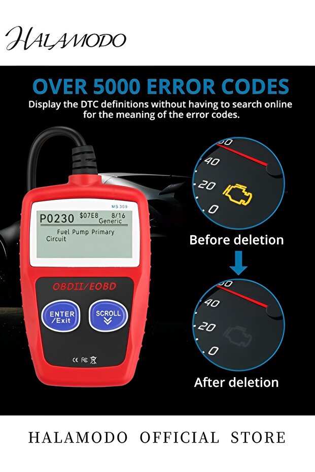 Car OBD2 Diagnostic Scanner Code Reader Diagnostic Scan Tool Check Engine Failure Code - 7