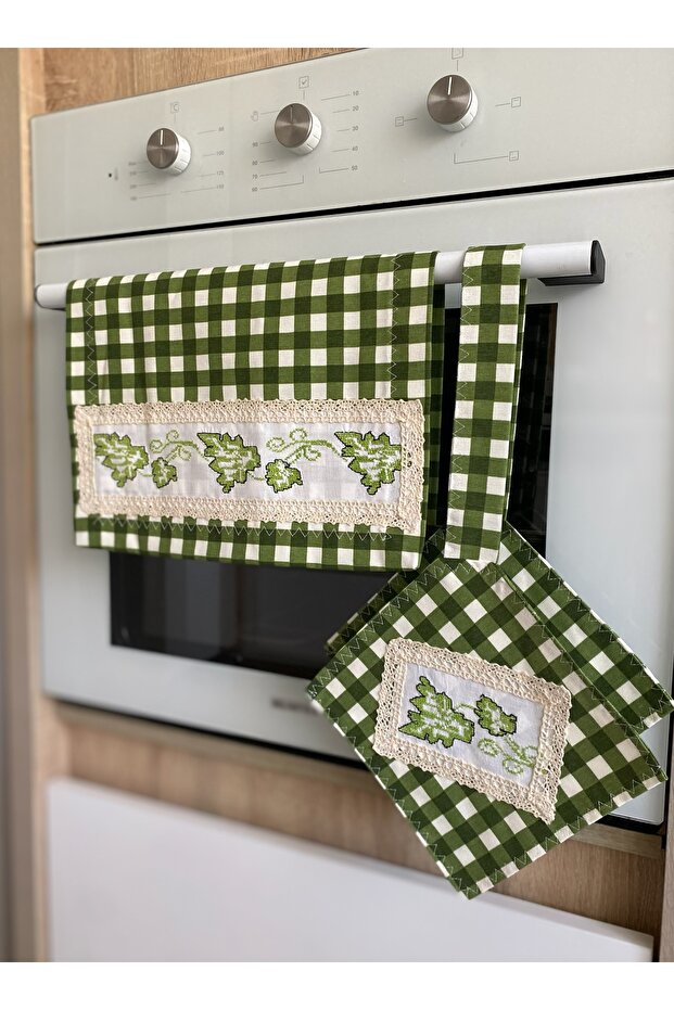 Green Pötikare Stove Cover X Holder (Cross-Stitch Patterns Are Changing)