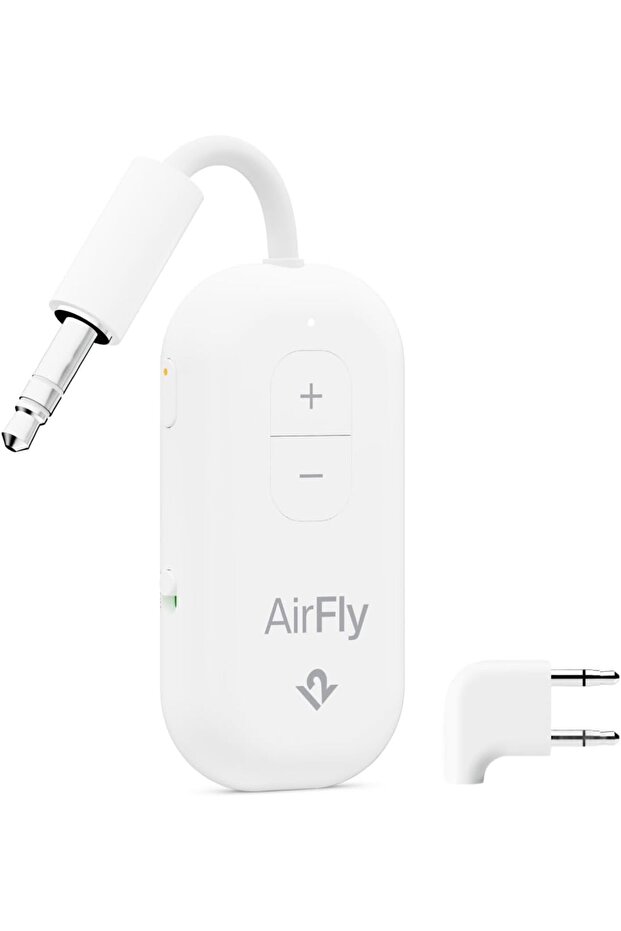 AirFly Pro 2 Deluxe – Bluetooth Adapter for Airplane, Pair 2 AirPods or Wireless Headphones