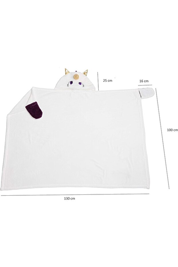 Polyester Twin/Single Size Character Pattern, White - Kids Blanket