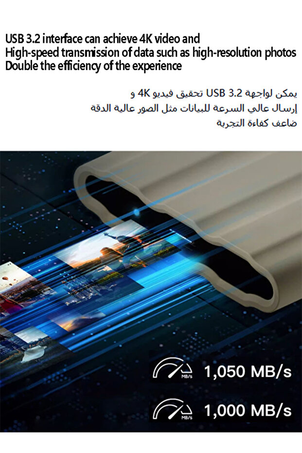 1 TB Portable Solid State Drive Black Disk Black Bundle Enhanced Protection Pack - 4