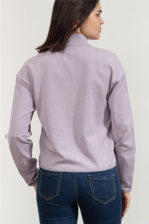 Kadın Fermuarlı Sweatshirt - 3
