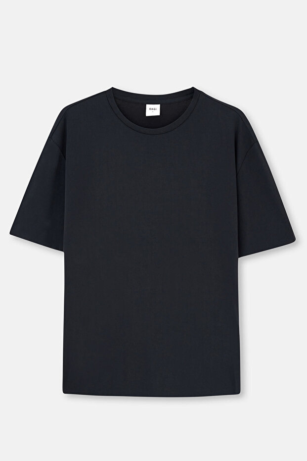 Siyah Kadın Modal Tişört - 1