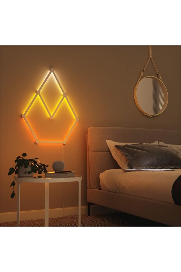 LINES Starter Kit - 9 Pack Modular Backlit Smart LED System w/Music Visualizer - 6