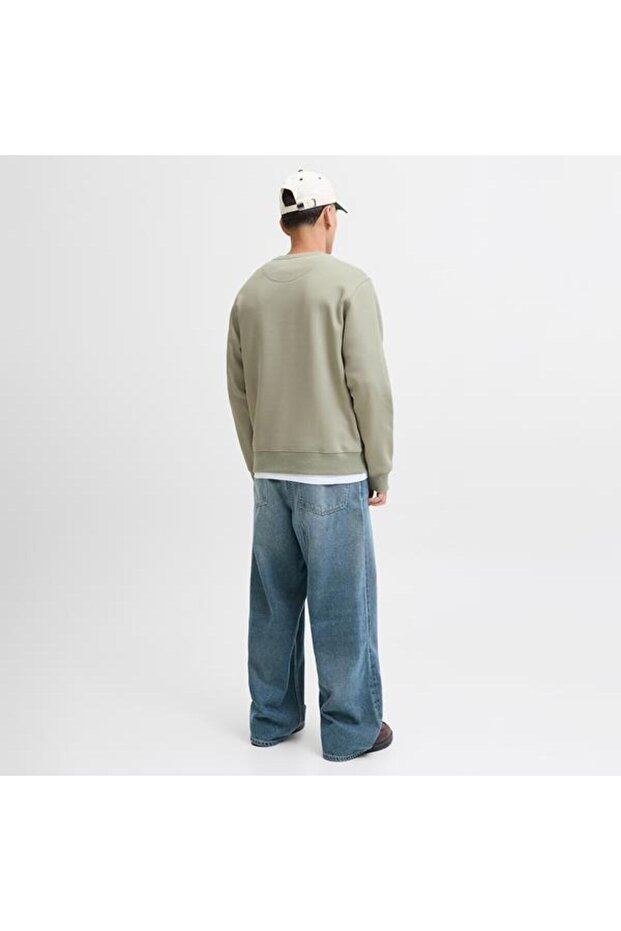 Jack&Jones Star Basic Erkek Bej Sweatshirt - 3