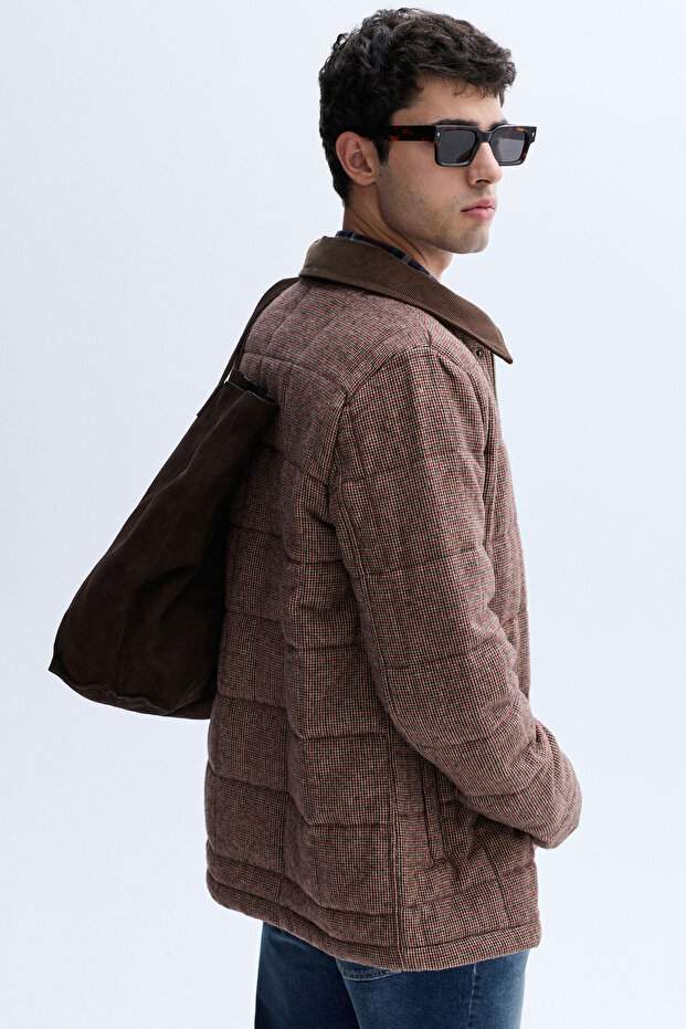 سترة منفوخة مبطنة بالقماش المنسوج - 3