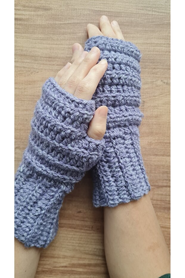Batik Bohemian Hand Knitted Gloves