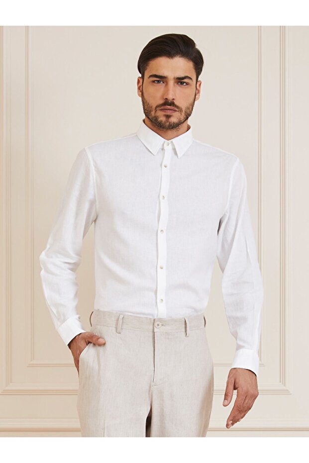 Joe men's linen blend regular fit shirt