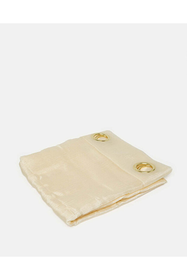 Beige Sheer Embellished Curtain (1 Piece)