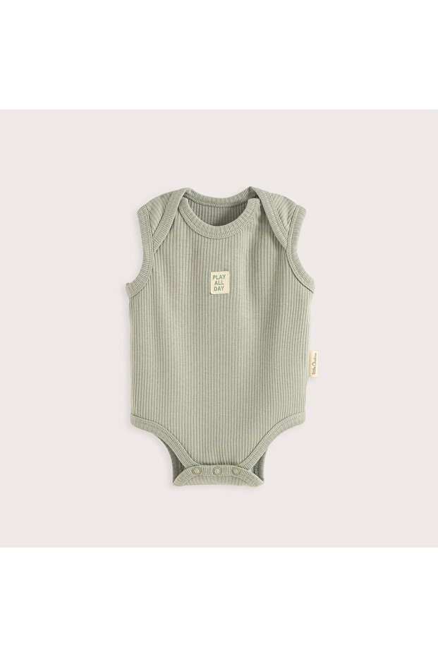 بدلة سيرك لطيفة بدون أكمام باللون الأخضر