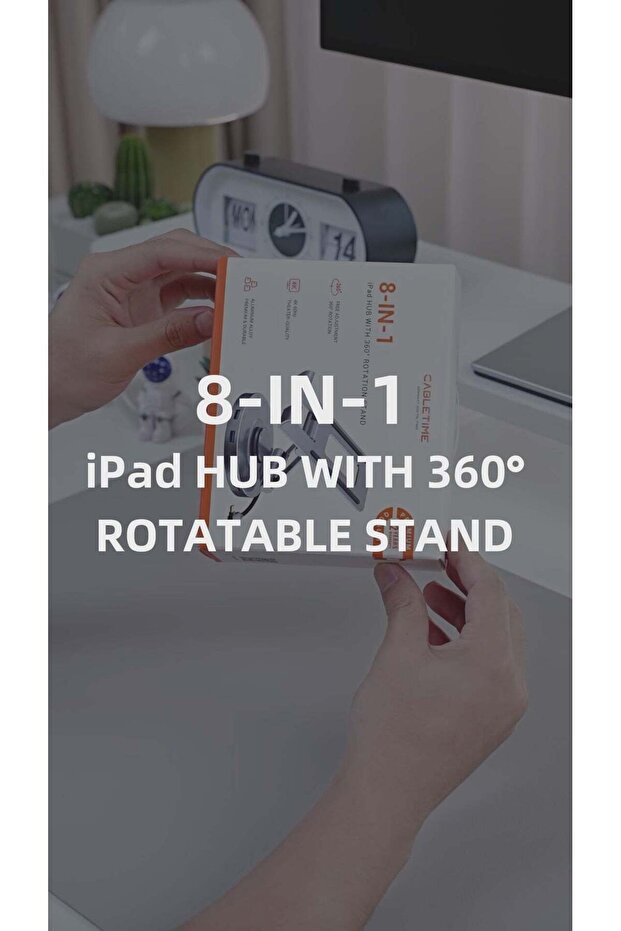 حامل الجهاز اللوحي + محطة إرساء USB-C 8 في 1 - 2