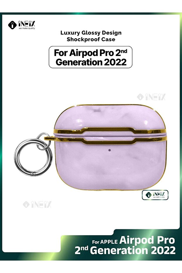 جراب فاخر لامع مقاوم للصدمات لجهاز Apple Airpod Pro 2-2022