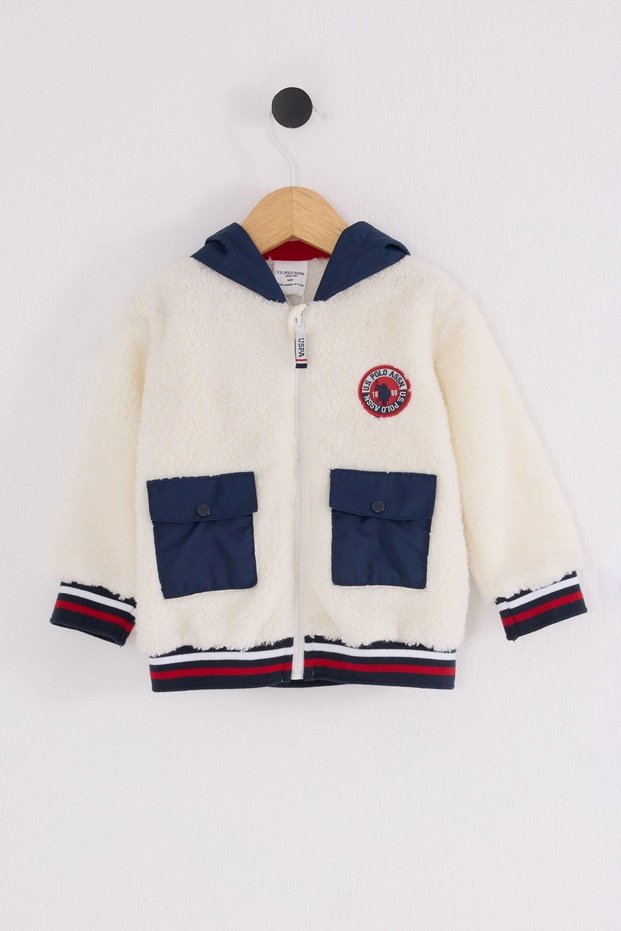 6-36 Months Licensed U.S. Polo Assn. Baby Boy Coat-Ecru