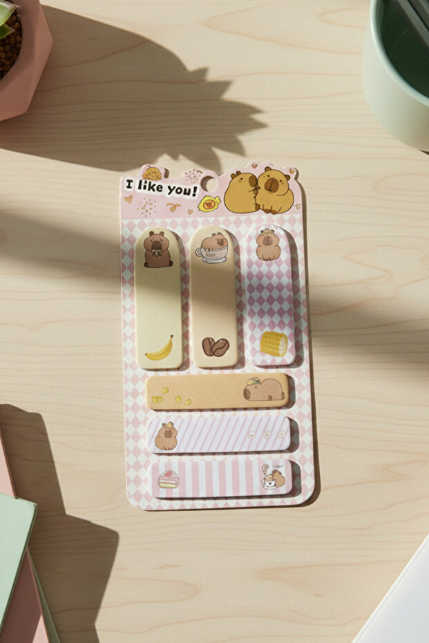 Capybara Yapışkanlı Stick Postit Seti - 1