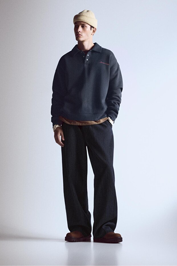 Geniş paça jogger jean - 1