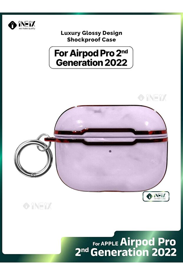 جراب فاخر لامع مقاوم للصدمات لجهاز Apple Airpod Pro 2-2022
